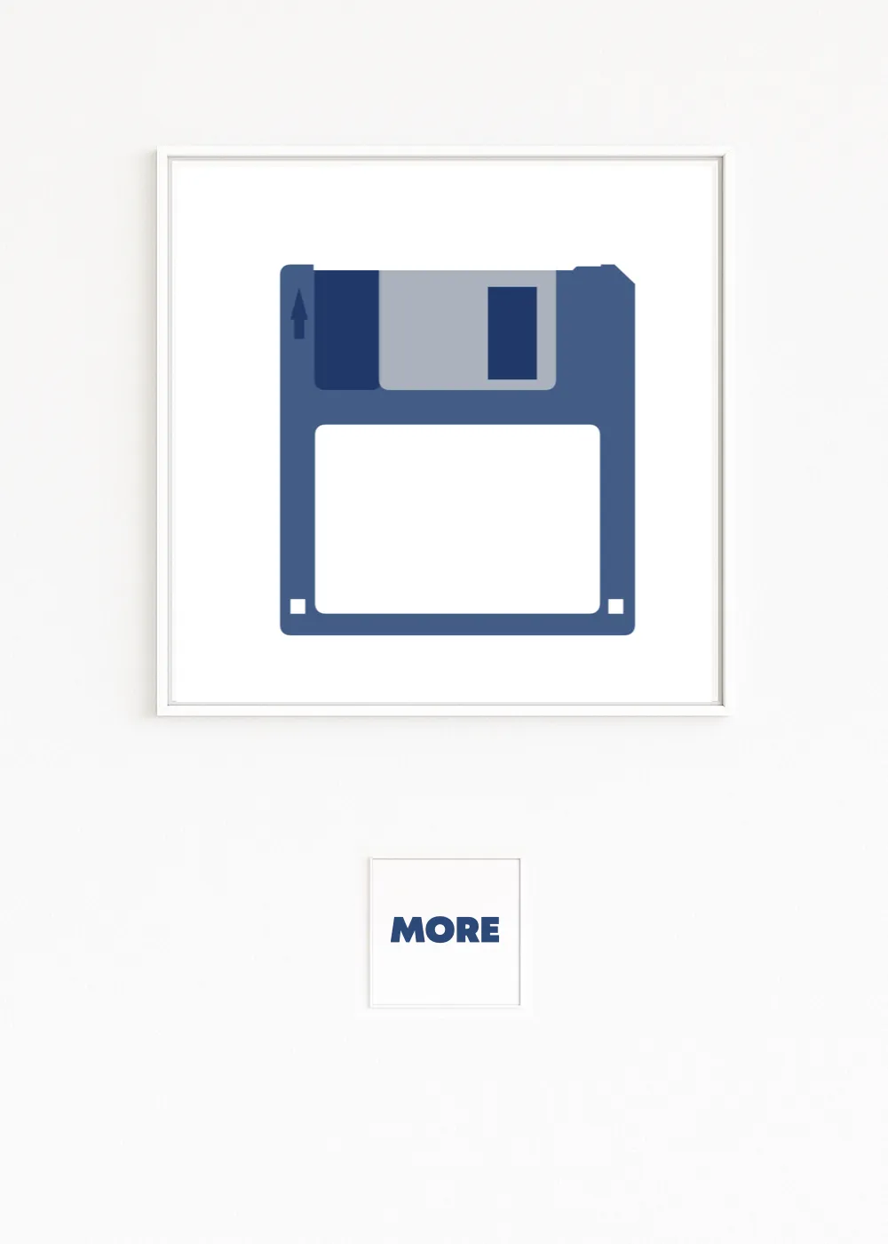 Buy directly from the artist. Floppy disk – icon of early digital storage. Christof Hintze series. Blue in a Square - 250 plus artworks collection.