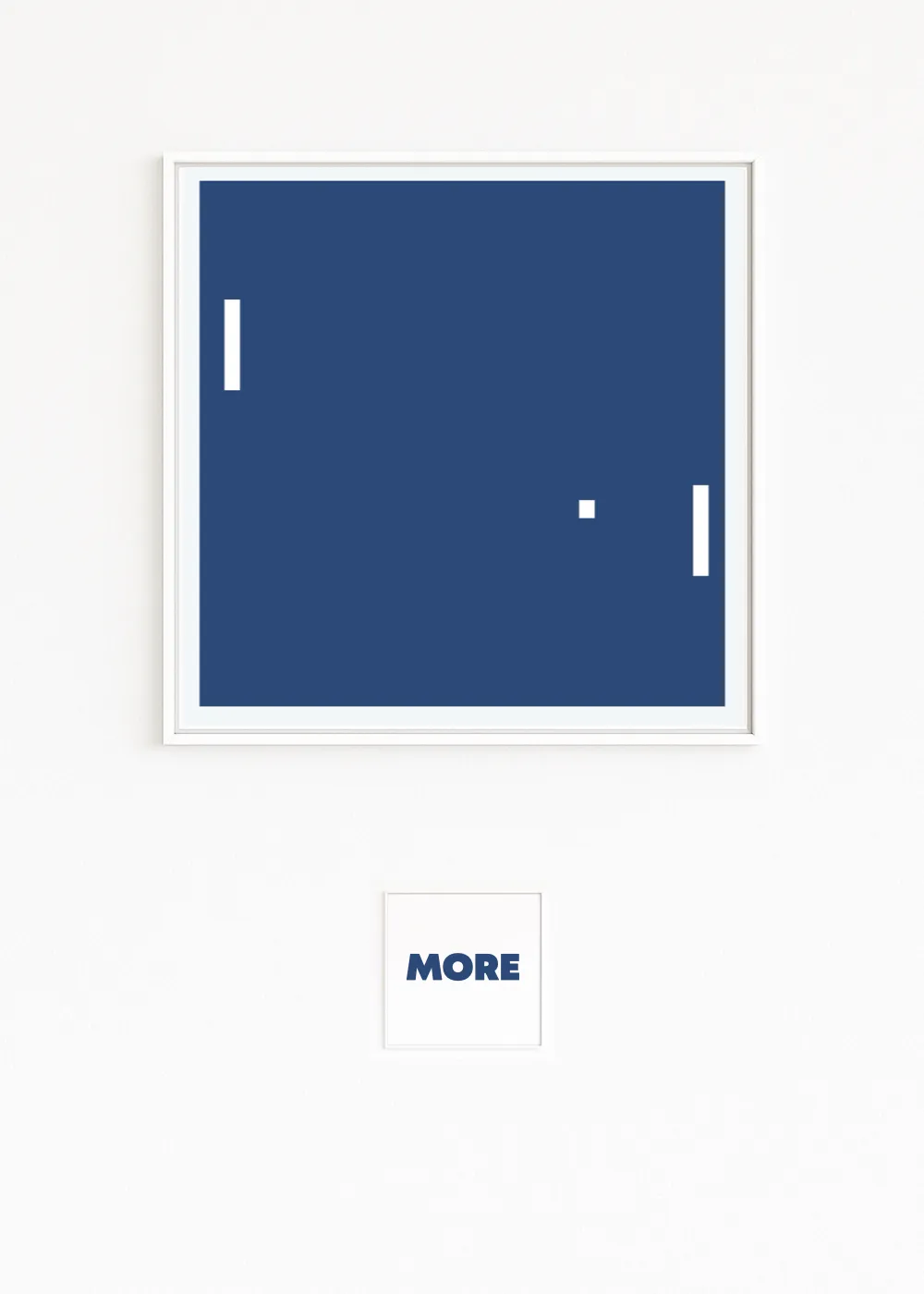 Online direkt vom Künstler kaufen. Pong: Das erste Videospiel wird zur Kunst: Pong als minimalistisches Meisterwerk in Blau. Christof Hintze