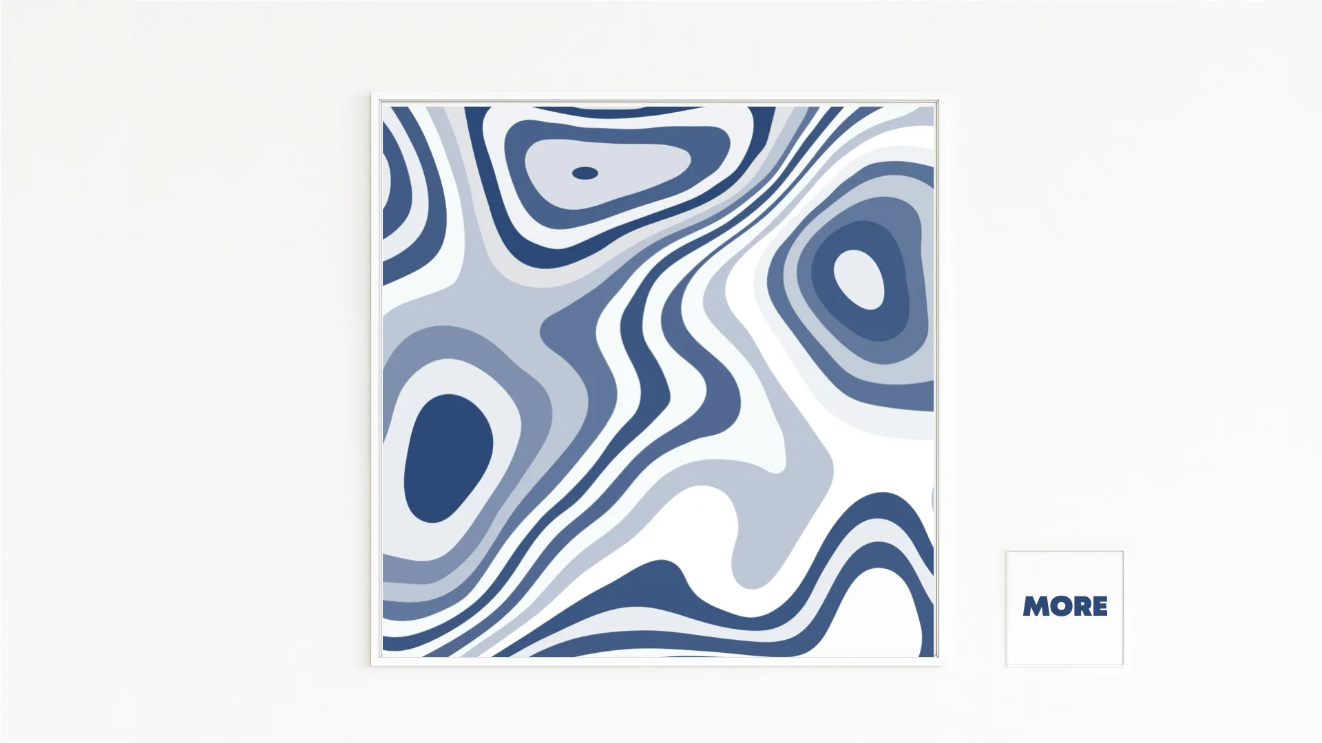 Buy directly from the artist. Liquid: Like water, like wind – abstract blue shapes in motion. Christof Hintze series. Blue in a Square - 250 plus artworks collection.