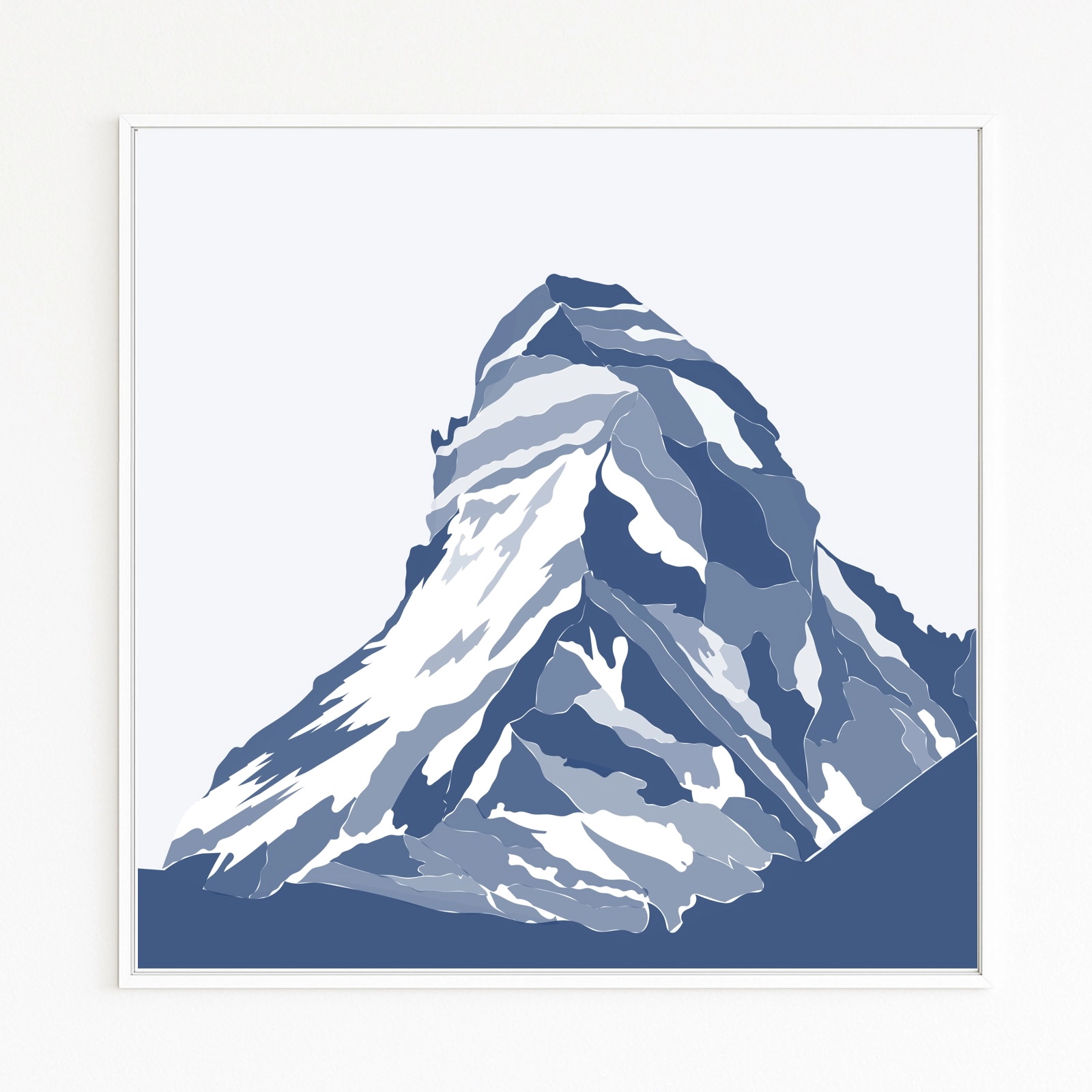Matterhorn. Ikonisch reduzierte Darstellung des berühmten Berges. Kunstserie Christof Hintze Matterhorn. Ikonisch reduzierte Darstellung des berühmten Berges. Kunstserie Christof Hintze