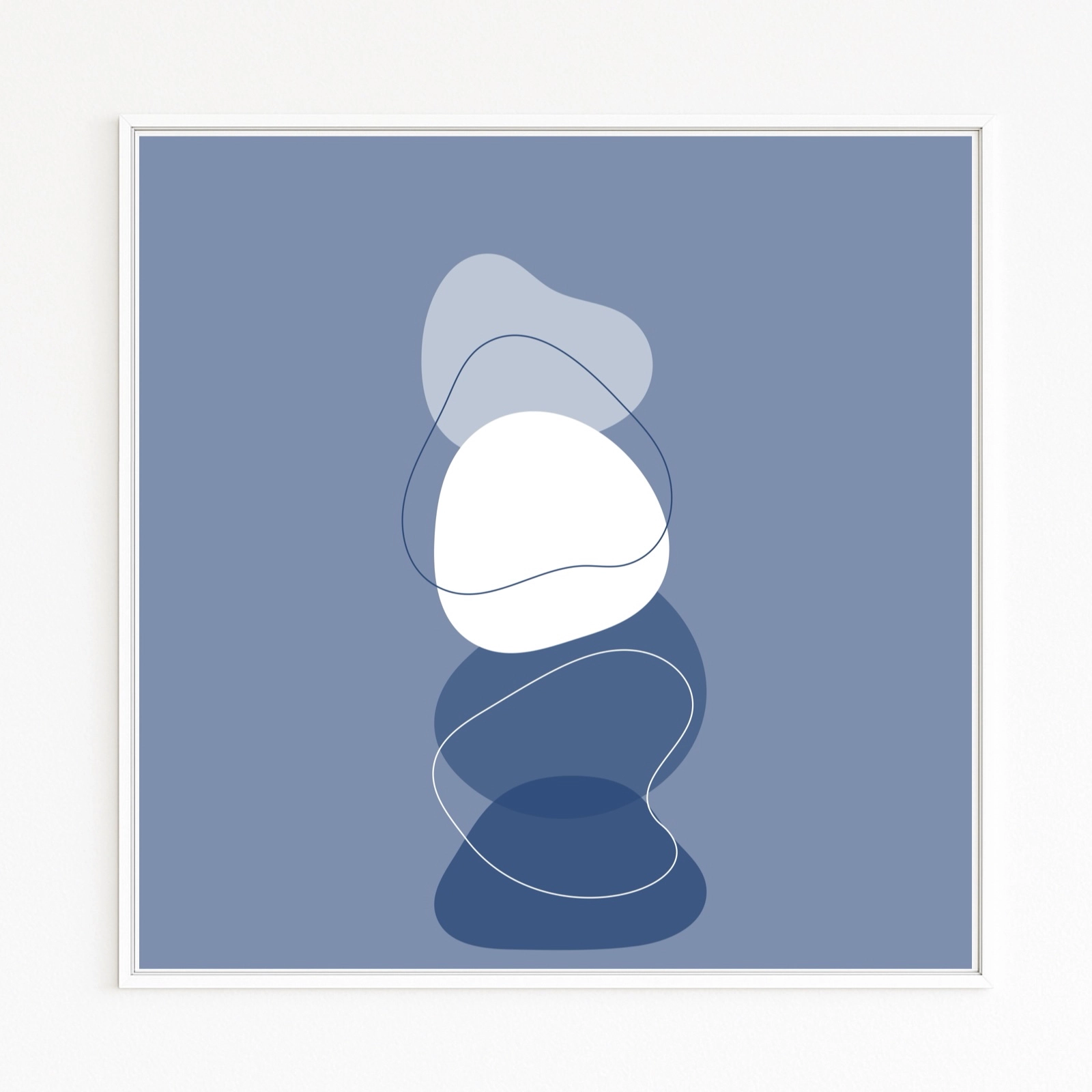 Online direkt vom Künstler kaufen. Balance: Balanceakte aus Form und Farbe – meditatives Blau mit schwebender Leichtigkeit. Christof Hintze Druckgrafik.