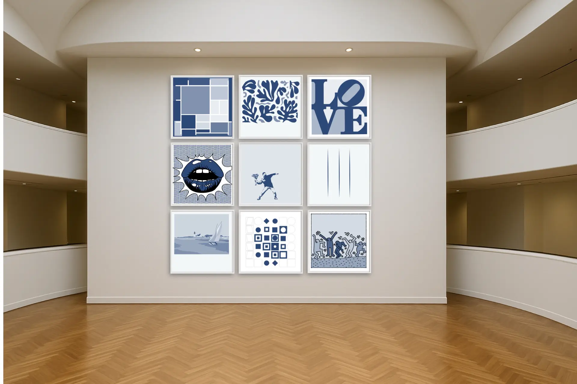Christof Hintze’s Blue In a Square: 250+ blue square works – iconic, clear, unmistakable. For diversity, democracy, and a positive culture of remembrance. Shaped by life’s most defining moments.

