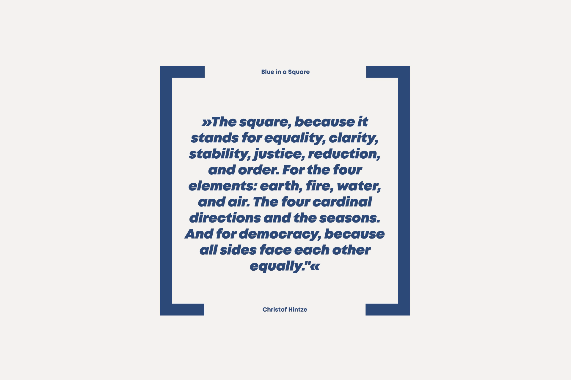 Christof Hintze’s Blue In a Square: 250+ blue square works – iconic, clear, unmistakable. For diversity, democracy, and a positive culture of remembrance. Shaped by life’s most defining moments.