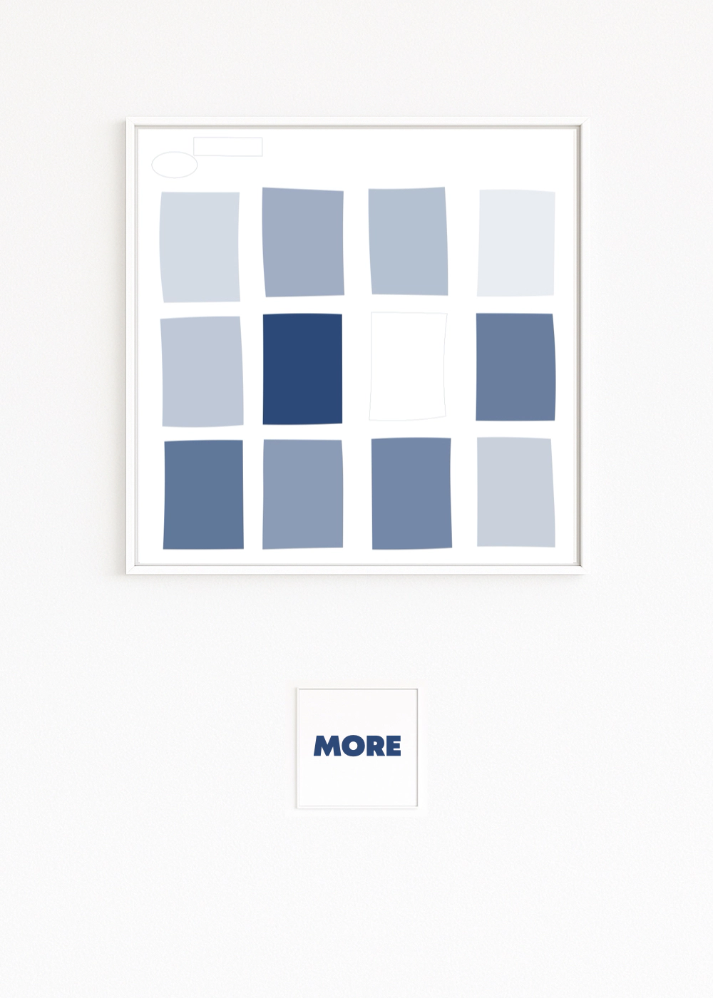Blue Note. Minimalistische Interpretation von Tina Brooks’ „True Blue“ im Reid-Miles-Coverstil