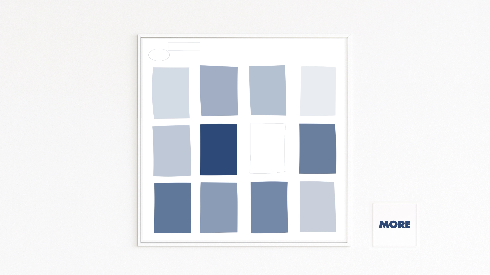 Blue Note. Minimalistische Interpretation von Tina Brooks’ „True Blue“ im Reid-Miles-Coverstil