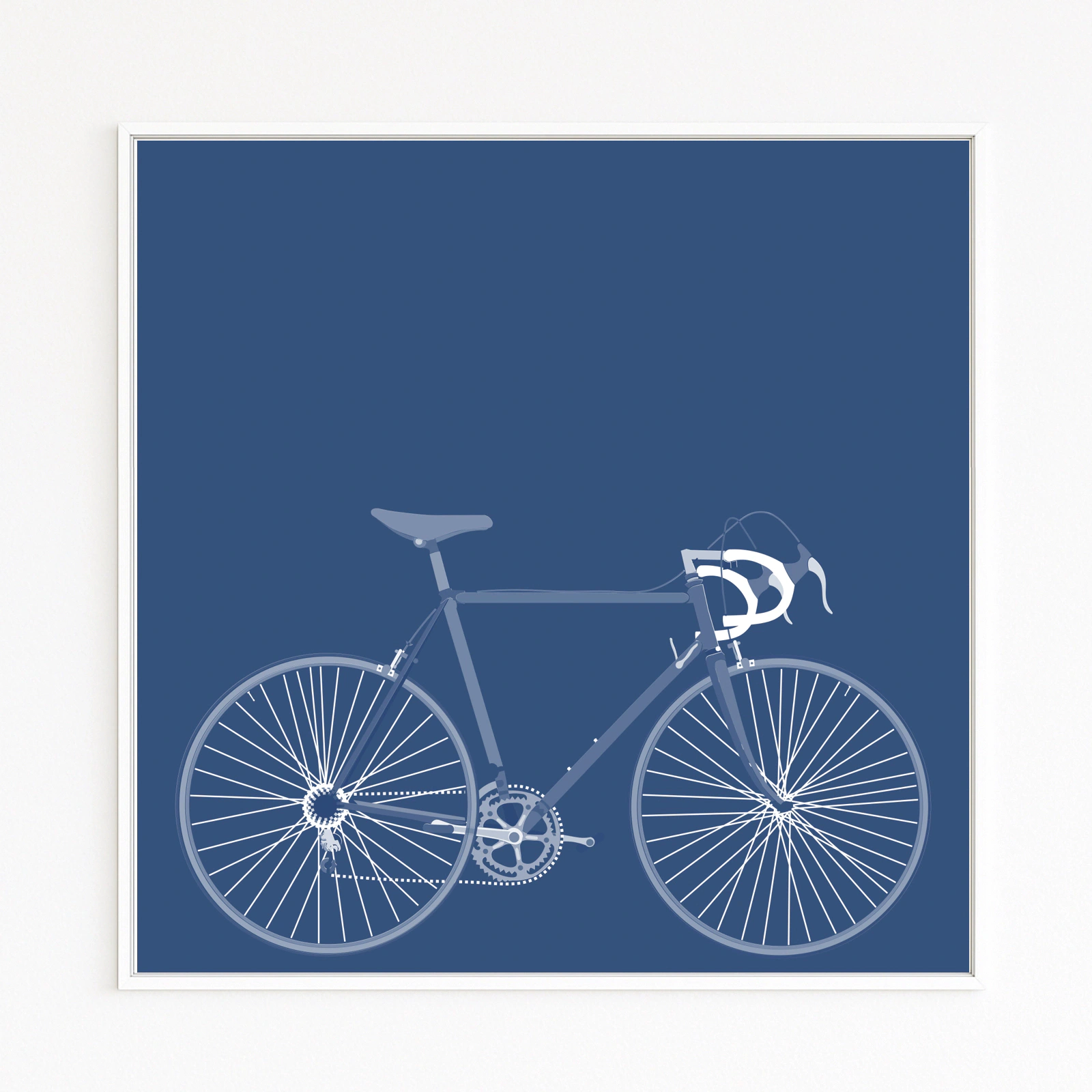 Rennrad-Klassiker. Bianchi mit Rahmenschaltung. Minimalistisches Industriedesign. Filigrane Silhouette. Fine Art. Rennrad-Klassiker. Bianchi mit Rahmenschaltung. Minimalistisches Industriedesign. Filigrane Silhouette. Fine Art.
