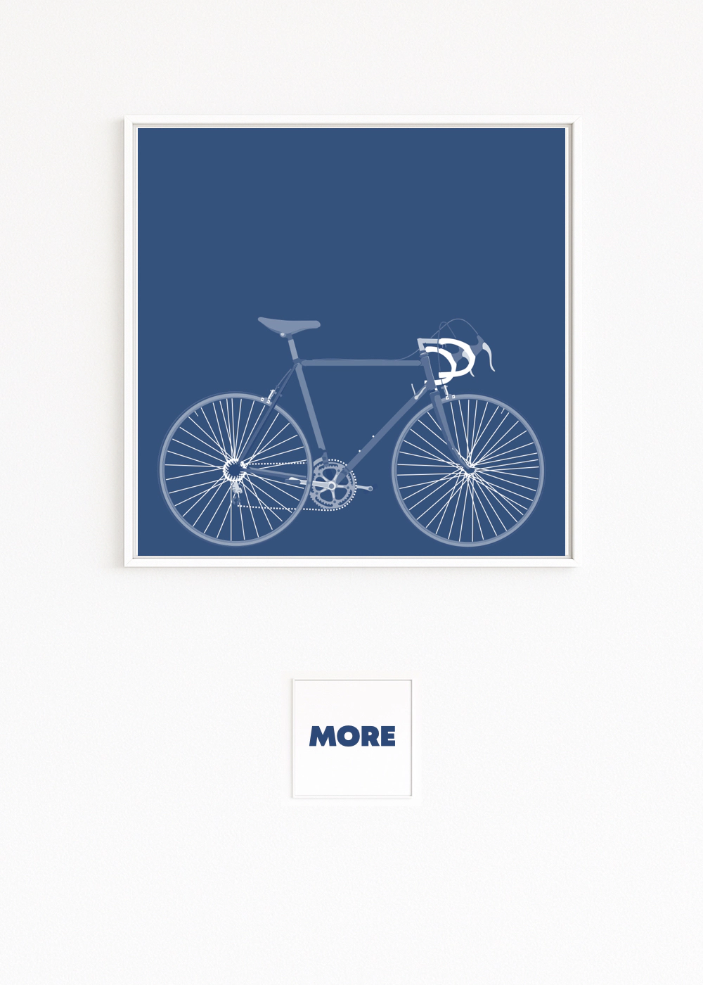 Rennrad-Klassiker. Bianchi mit Rahmenschaltung. Minimalistisches Industriedesign. Filigrane Silhouette. Fine Art.