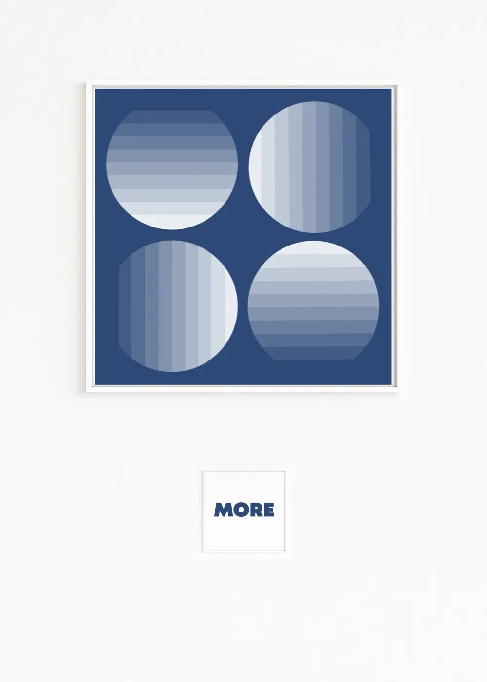 Kunstwerk Inspiration Victor Vasarely. Begründer der Op-Art. Kunst der optischen Täuschung. Blaue Geometrische Ordnung. Neue zeitgenössische moderne Kunst entdecken.