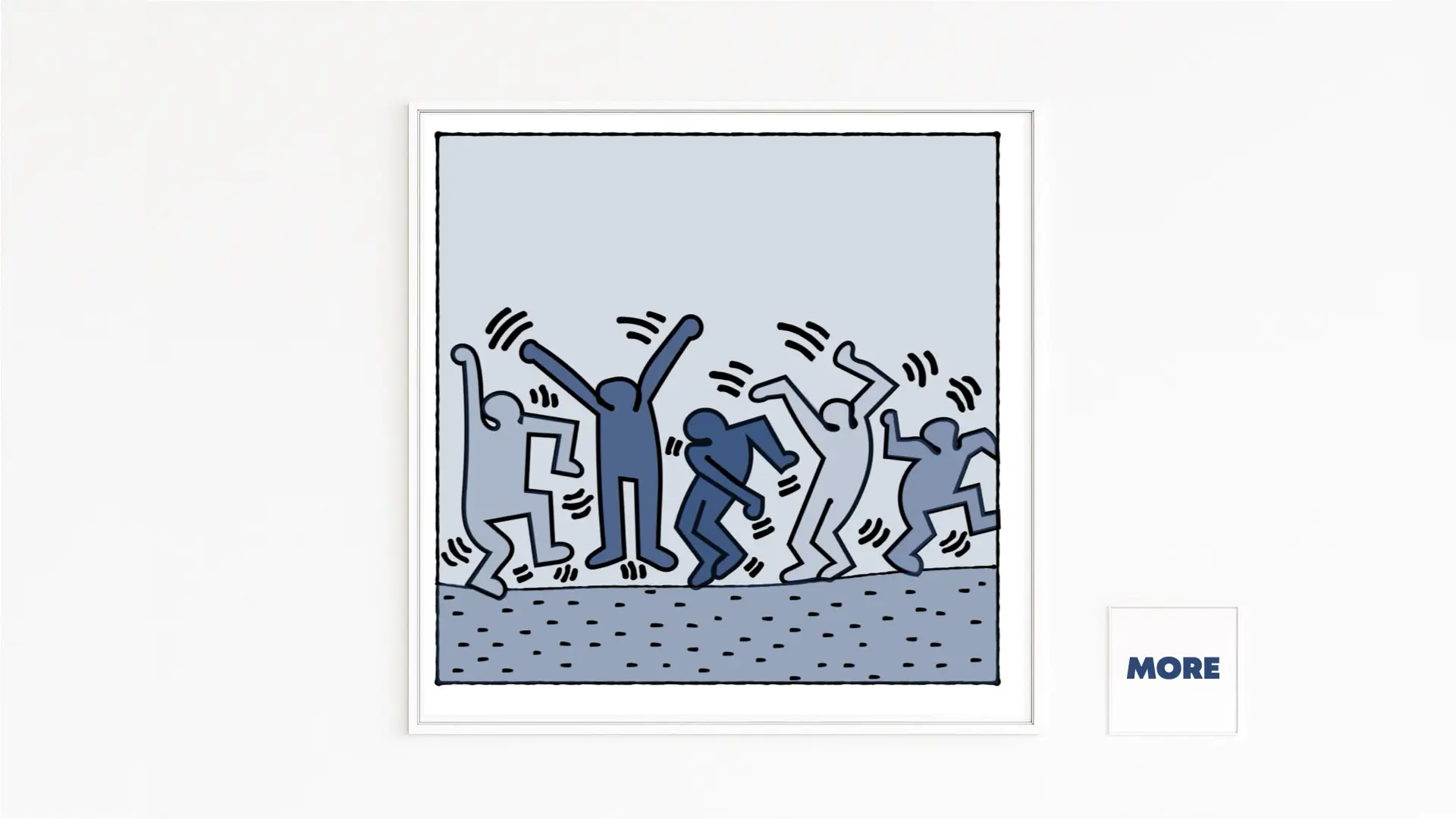 HARING DANCING | Serielle Kunstwerke | Fünf tanzende Figuren im Haring-Stil | Graffiti-Kunst | Street Art | Moderne Kunstserie einfach, bequem und direkt online beim Künstler auswählen und kaufen