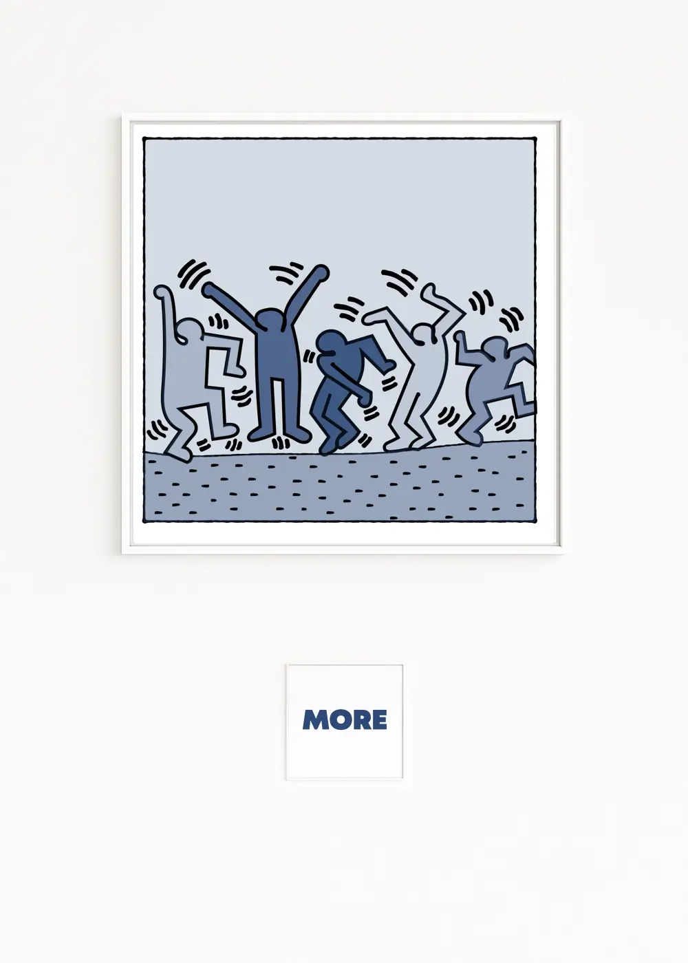 HARING DANCING | Serielle Kunstwerke | Fünf tanzende Figuren im Haring-Stil | Graffiti-Kunst | Street Art | Moderne Kunstserie einfach, bequem und direkt online beim Künstler auswählen und kaufen