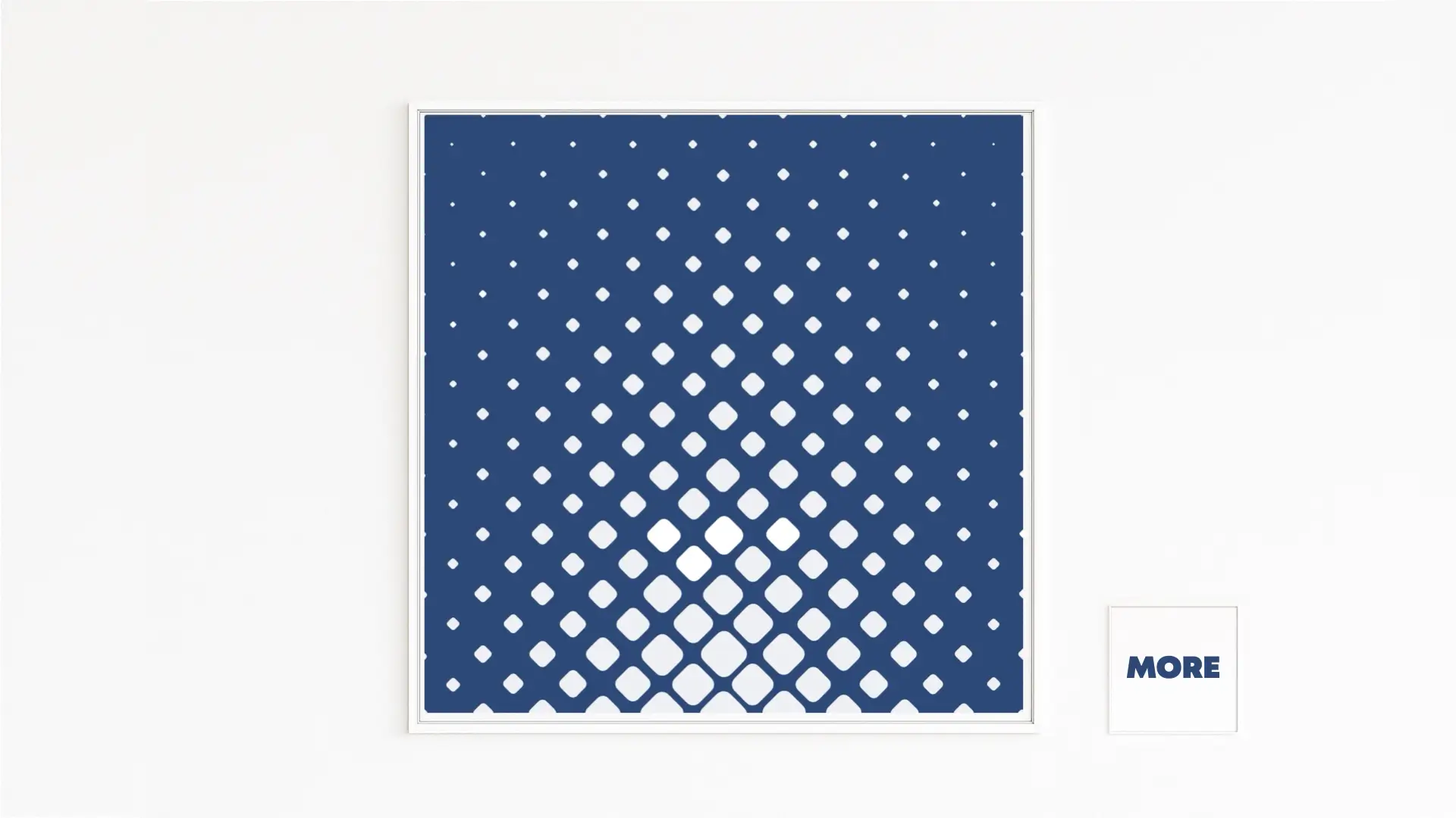 REFLEXION | Zeigt ein Kunstwerk der blauen Serie aus hellen Quadraten, die wie Lichtpunkte von klein zu groß aufsteigen | Abstrakte, digitale, moderne Kunst in Serie | Einzelne Werke erwerben oder selbst thematisch eine eigene Serie zusammenstellen