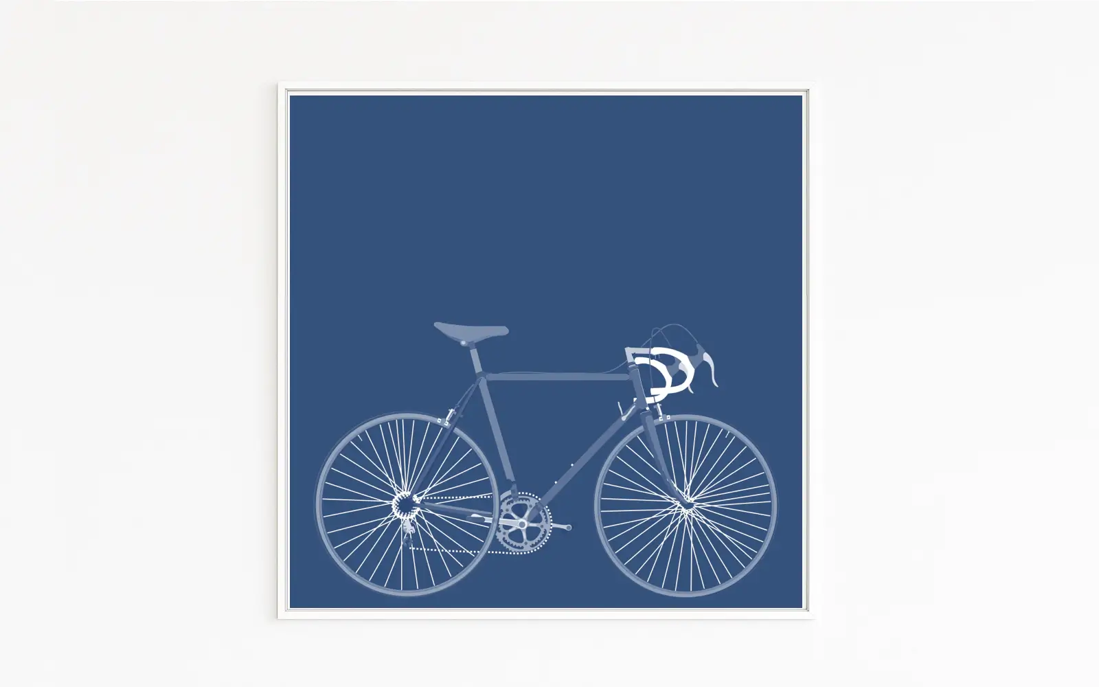 Classic racing bicycle. Bianchi with downtube shifters. Minimalist industrial design. Delicate silhouette. New conceptual abstract art.