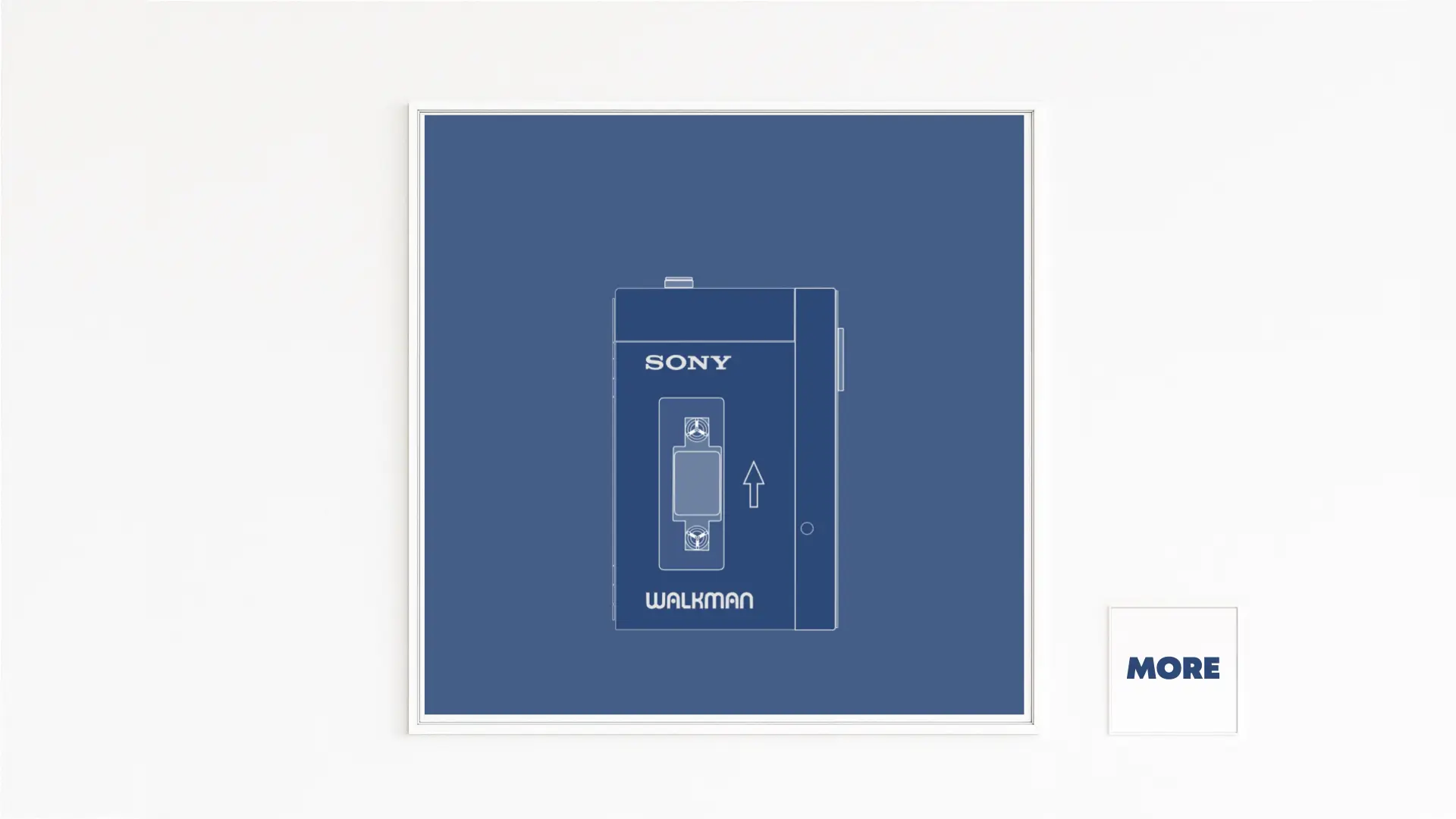 Iconic WALKMAN artwork | Minimalist graphic design of a legend | The first portable cassette player of the 1980s | Retro design as a high-quality fine art print | Positive memory | Order online