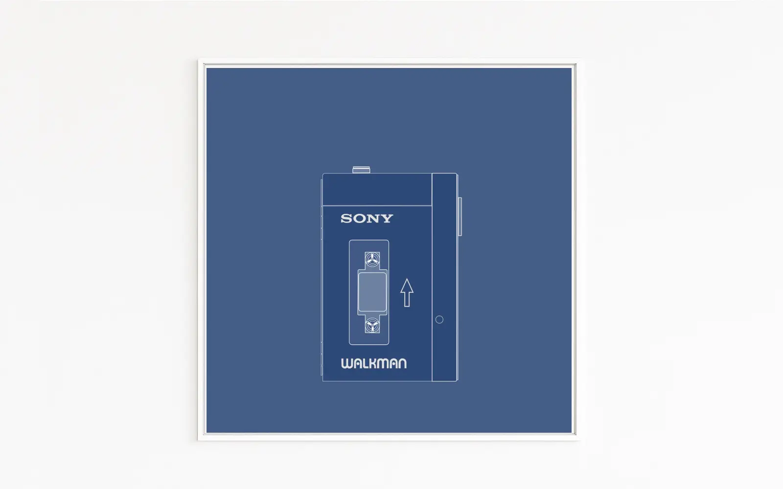 Ikonisches WALKMAN-Kunstwerk | Minimalistisches Grafikdesign einer Legende | Erster tragbarer Kassettenspieler der 80er-Jahre | Retro-Design als hochwertiger Fine-Art-Print | Positive Erinnerung | Online bestellen