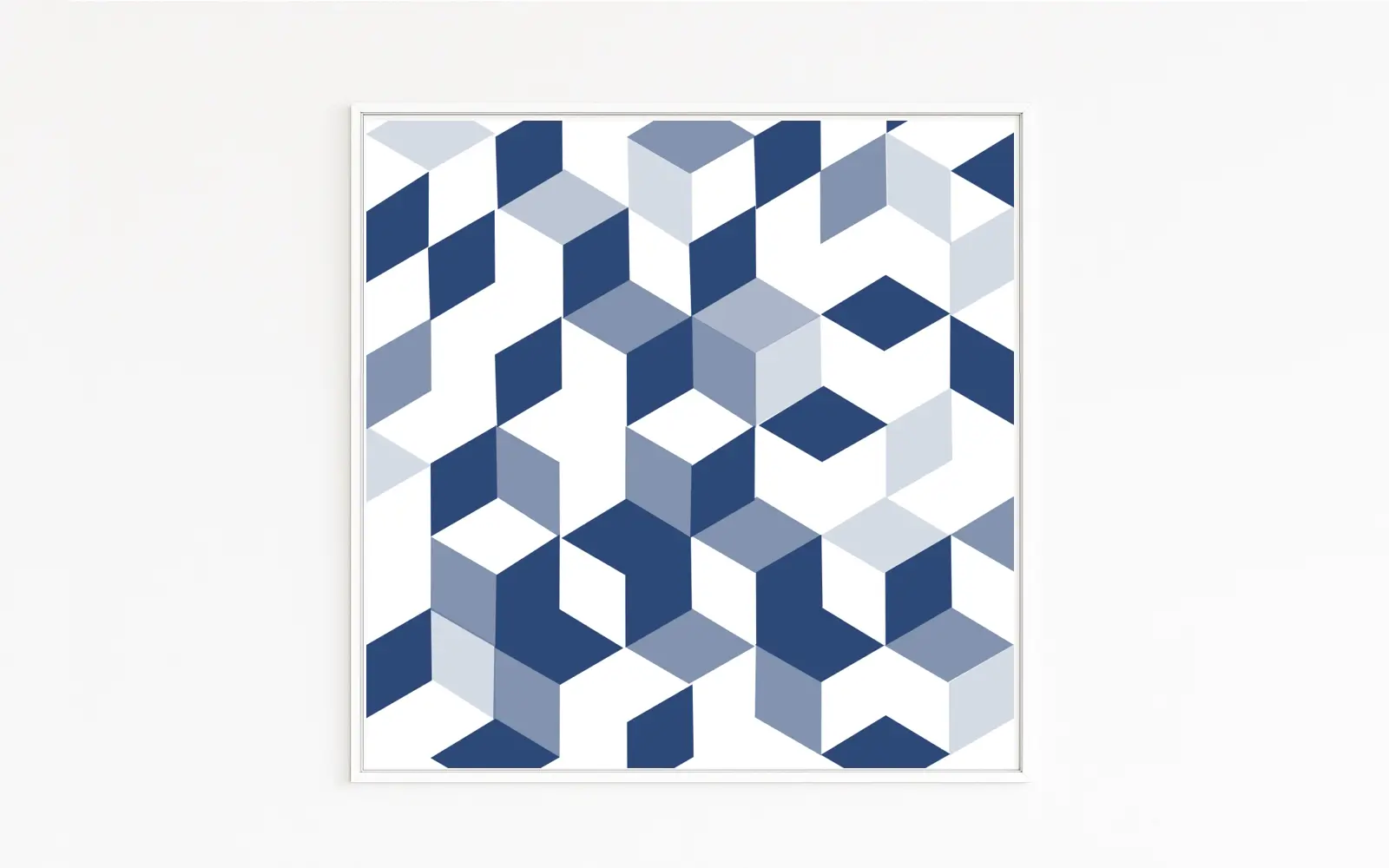 TRANSPARENT | Versetzte, halb offene und offene Würfelfragmente in Blautönen | Überlagerte Quader | 3D-Geometrie mit Blickfenstern | Durchlässig, moderne Tiefe | Abstufungen, Stufen | Hochwertiger Fine-Art-Print auf wertvollem Kunstdruckpapier | Nur im eigenen Art Store zu kaufen