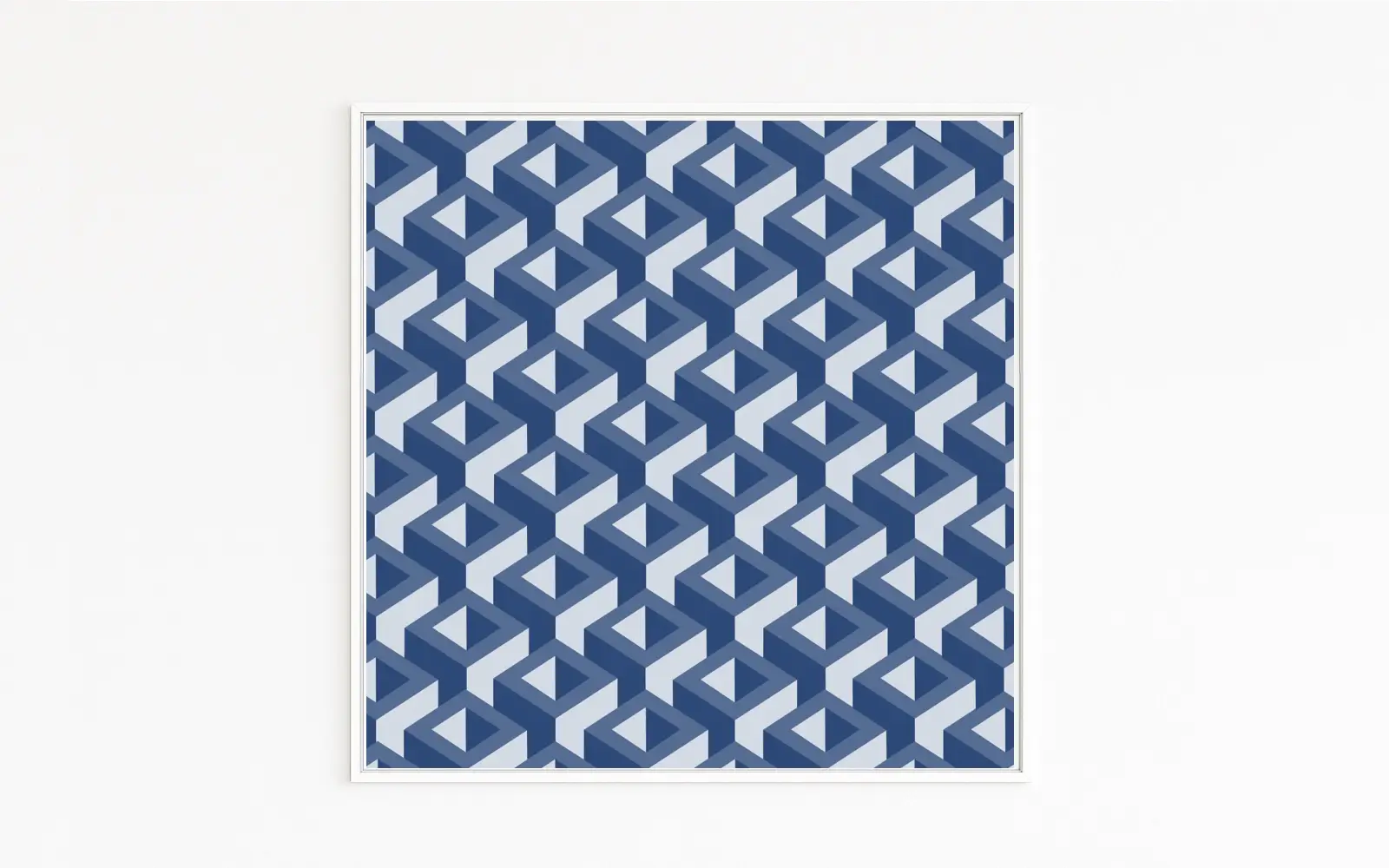 CONFORM: Creative, unique art concept | Isometric grid of hollow cubes or diamonds | Op art style | With rapid value appreciation