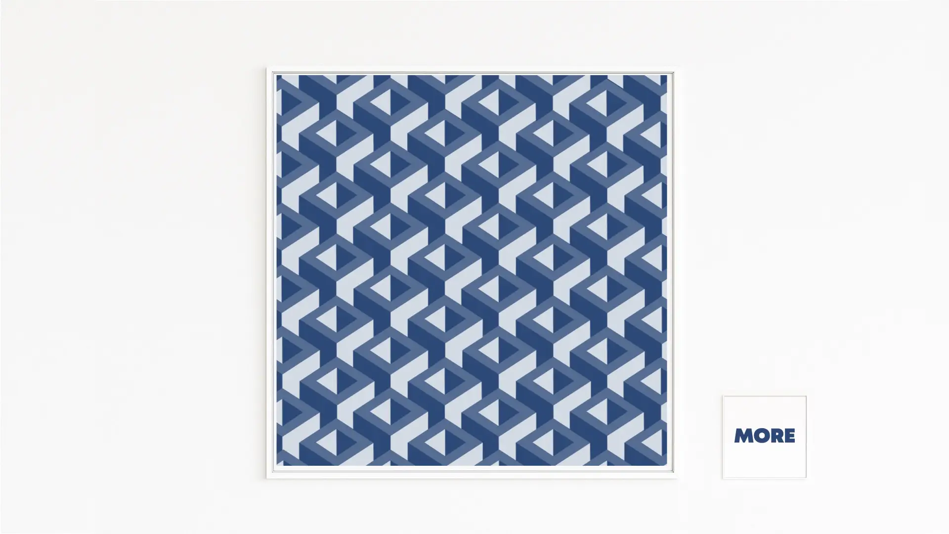 KONFORM: Kreatives einzigartiges Kunstkonzept | Isometrisches Raster aus hohlen Würfeln oder Rauten | Op-Art Kunststil | Mit schneller Wertsteigerung