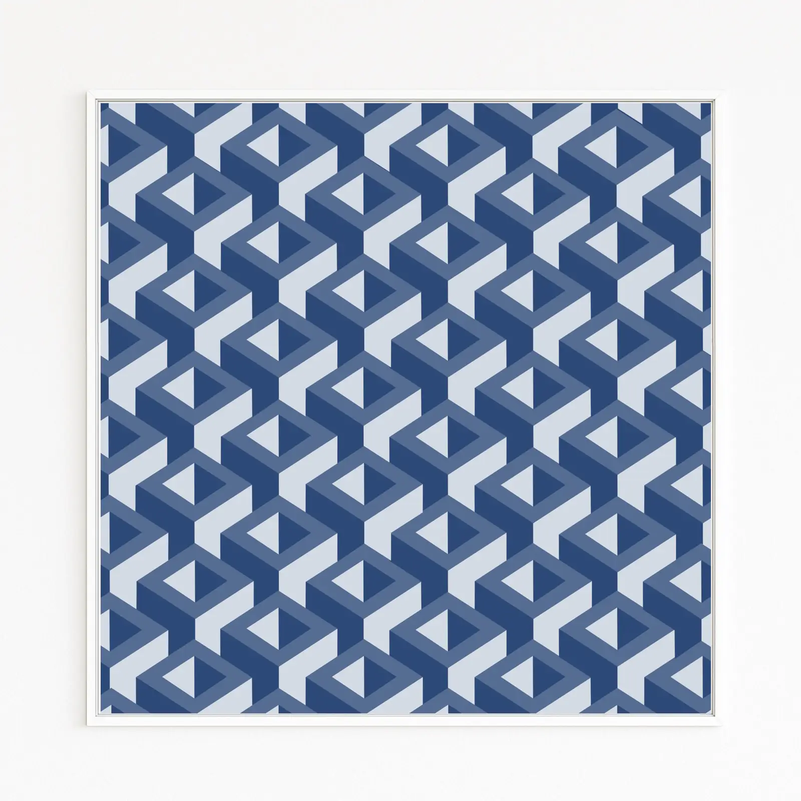 KONFORM: Kreatives einzigartiges Kunstkonzept | Isometrisches Raster aus hohlen Würfeln oder Rauten | Op-Art Kunststil | Mit schneller Wertsteigerung