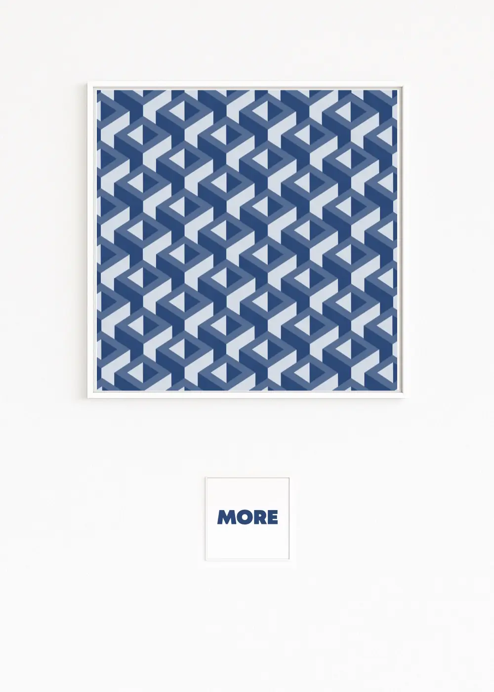 KONFORM: Kreatives einzigartiges Kunstkonzept | Isometrisches Raster aus hohlen Würfeln oder Rauten | Op-Art Kunststil | Mit schneller Wertsteigerung