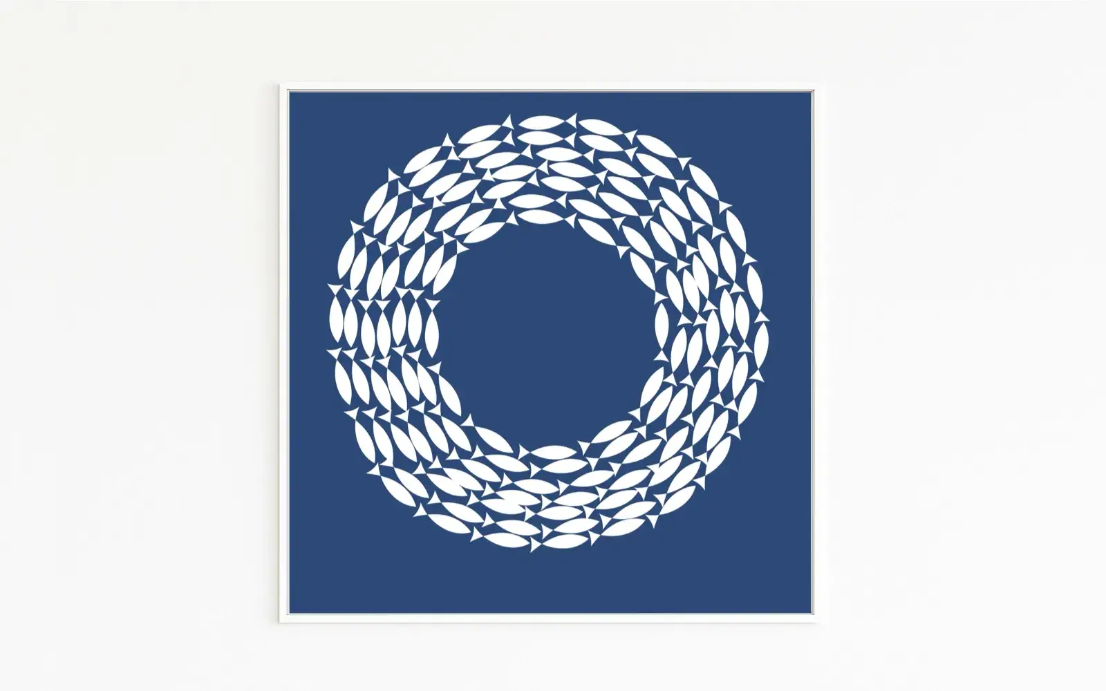 Exhibition tip | Keynography Art | Art gallery Christof Hintze | Artwork: school of fish circle mandala | 24-hour online exhibition space | Opening reception 24/7