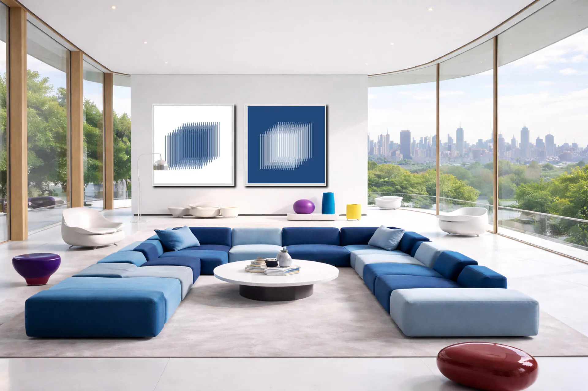 The Art of Positive Memory Over 350 Artworks Christof Hintze Blue in a Square